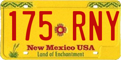 NM license plate 175RNY