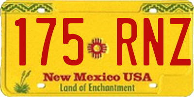 NM license plate 175RNZ