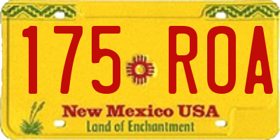 NM license plate 175ROA