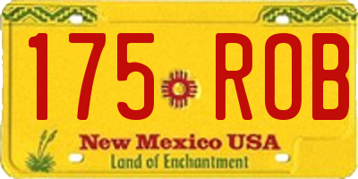NM license plate 175ROB