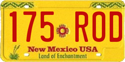 NM license plate 175ROD