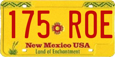 NM license plate 175ROE
