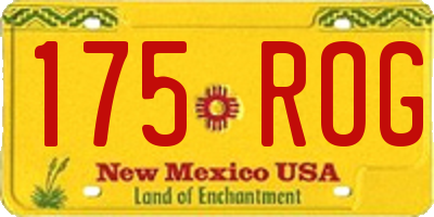 NM license plate 175ROG