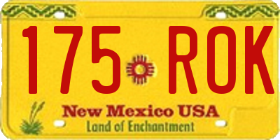 NM license plate 175ROK