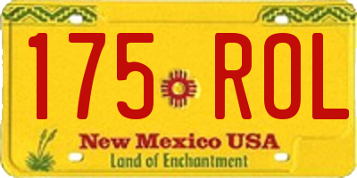NM license plate 175ROL