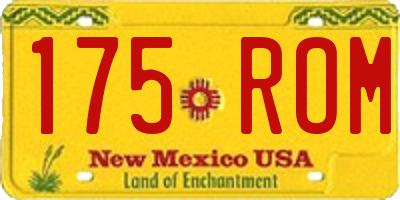 NM license plate 175ROM