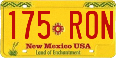 NM license plate 175RON
