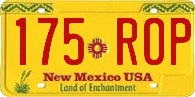 NM license plate 175ROP