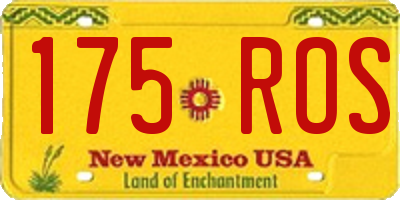 NM license plate 175ROS