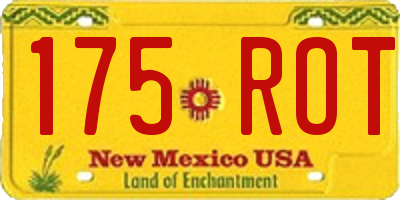 NM license plate 175ROT