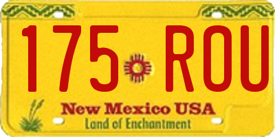 NM license plate 175ROU