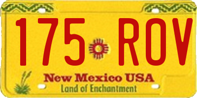NM license plate 175ROV