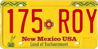 NM license plate 175ROY