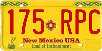 NM license plate 175RPC