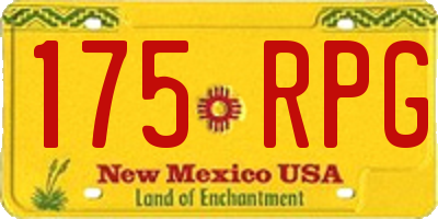 NM license plate 175RPG