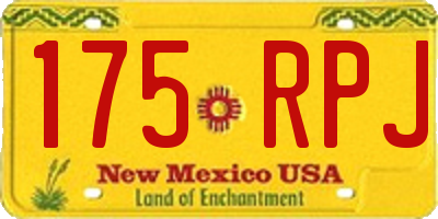 NM license plate 175RPJ