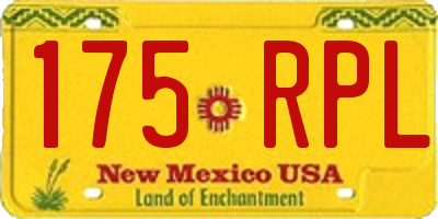 NM license plate 175RPL