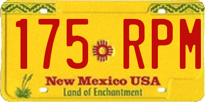 NM license plate 175RPM