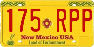 NM license plate 175RPP