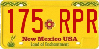 NM license plate 175RPR