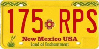 NM license plate 175RPS