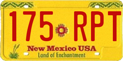 NM license plate 175RPT