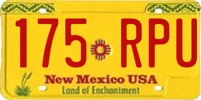 NM license plate 175RPU