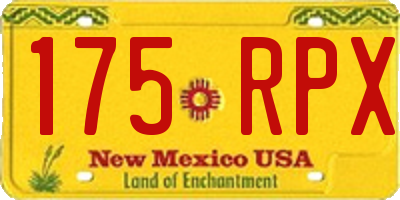 NM license plate 175RPX