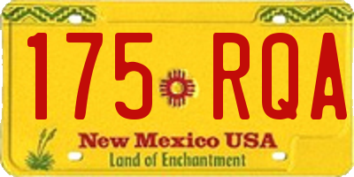 NM license plate 175RQA