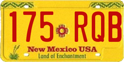 NM license plate 175RQB