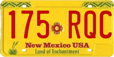 NM license plate 175RQC