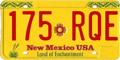 NM license plate 175RQE