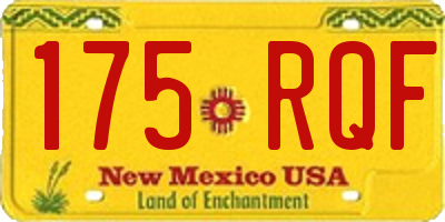 NM license plate 175RQF