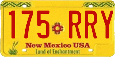 NM license plate 175RRY