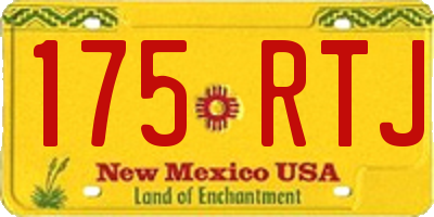NM license plate 175RTJ