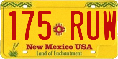NM license plate 175RUW