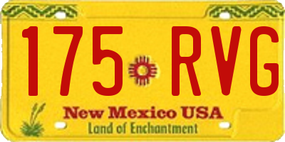 NM license plate 175RVG