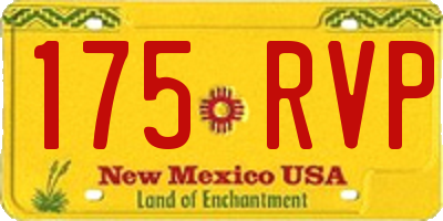 NM license plate 175RVP