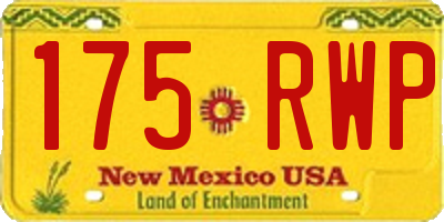 NM license plate 175RWP