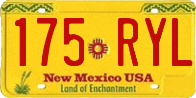 NM license plate 175RYL