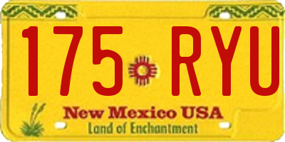 NM license plate 175RYU