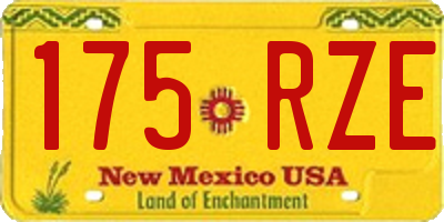 NM license plate 175RZE