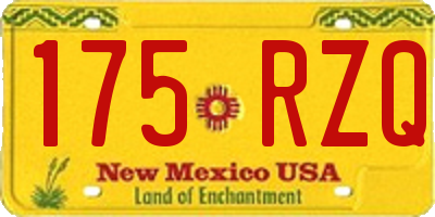 NM license plate 175RZQ