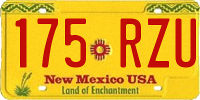 NM license plate 175RZU