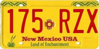NM license plate 175RZX