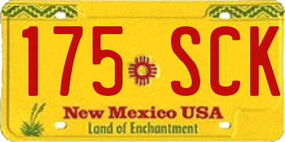 NM license plate 175SCK