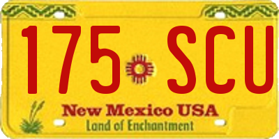 NM license plate 175SCU