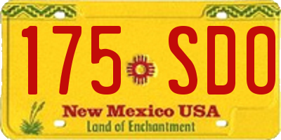 NM license plate 175SDO