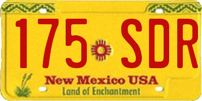 NM license plate 175SDR