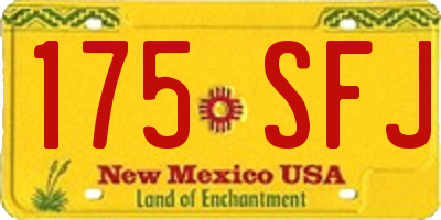 NM license plate 175SFJ